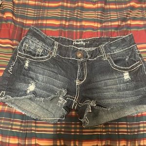 Amethyst denim shorts